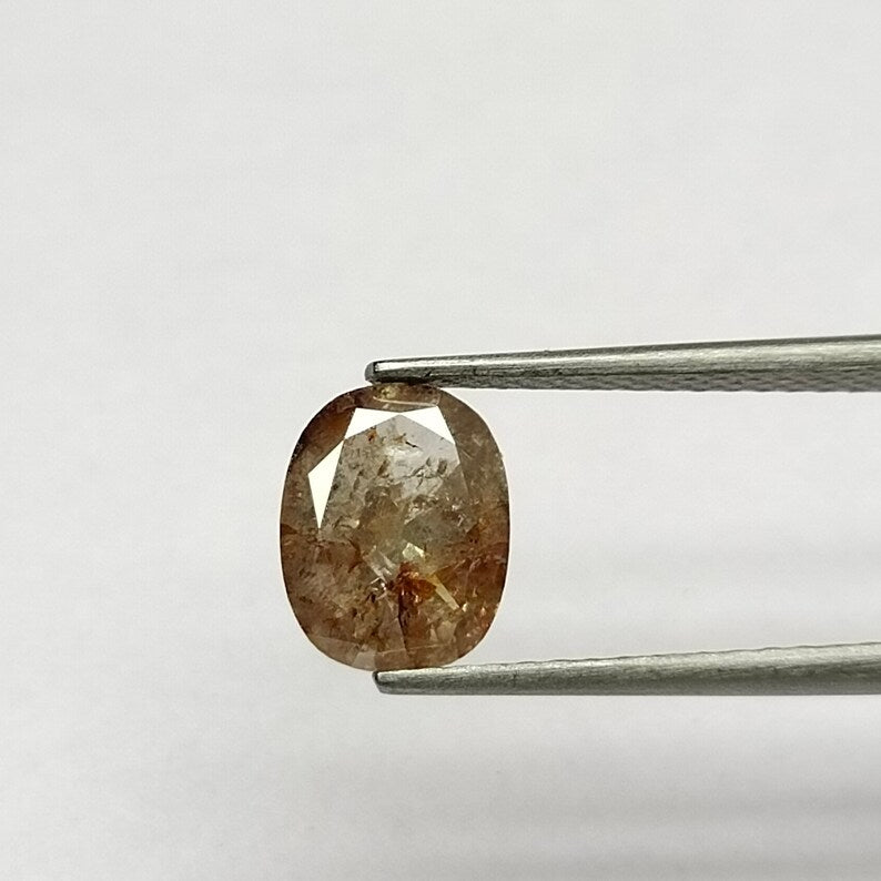 0.89 ct Oval Salt and Pepper Natural Diamond, I3