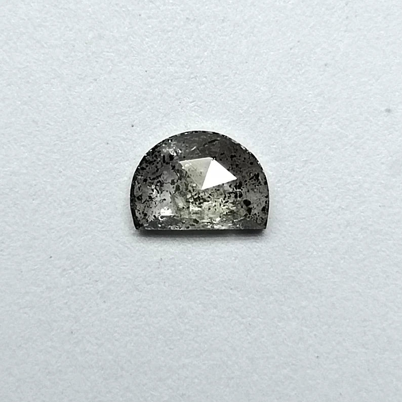 0.23 ct Half Moon Salt and Pepper Natural Diamond, I3